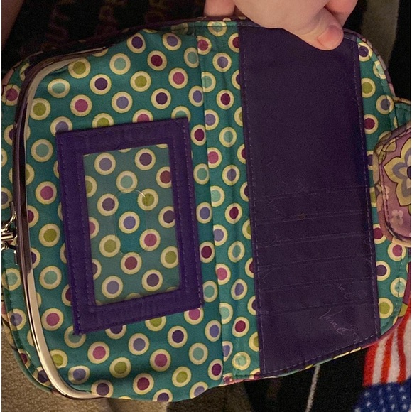 Vera Bradley retired Heather print magnet lock wallet with change purse inside - Picture 2 of 5
